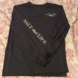NWOT charcoal/ dark grey Salt life long sleeve, great for outdoors, size XXL